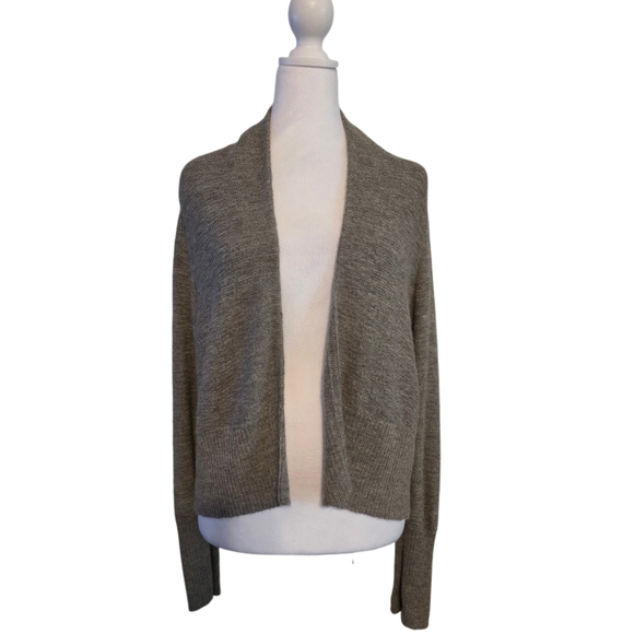 EILEEN FISHER Gray 100% Alpaca Open Front Cardigan Set Sz M EUC - Picture 8 of 16